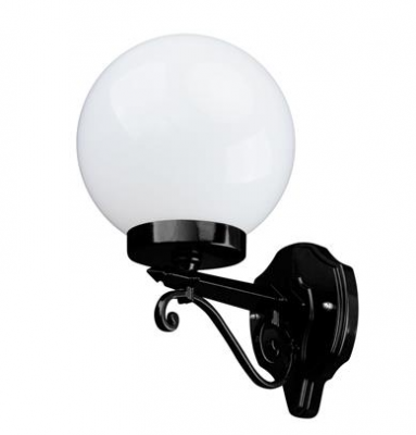 SIENA WALL BRACKET UP 200MM OPAL E27 BLACK